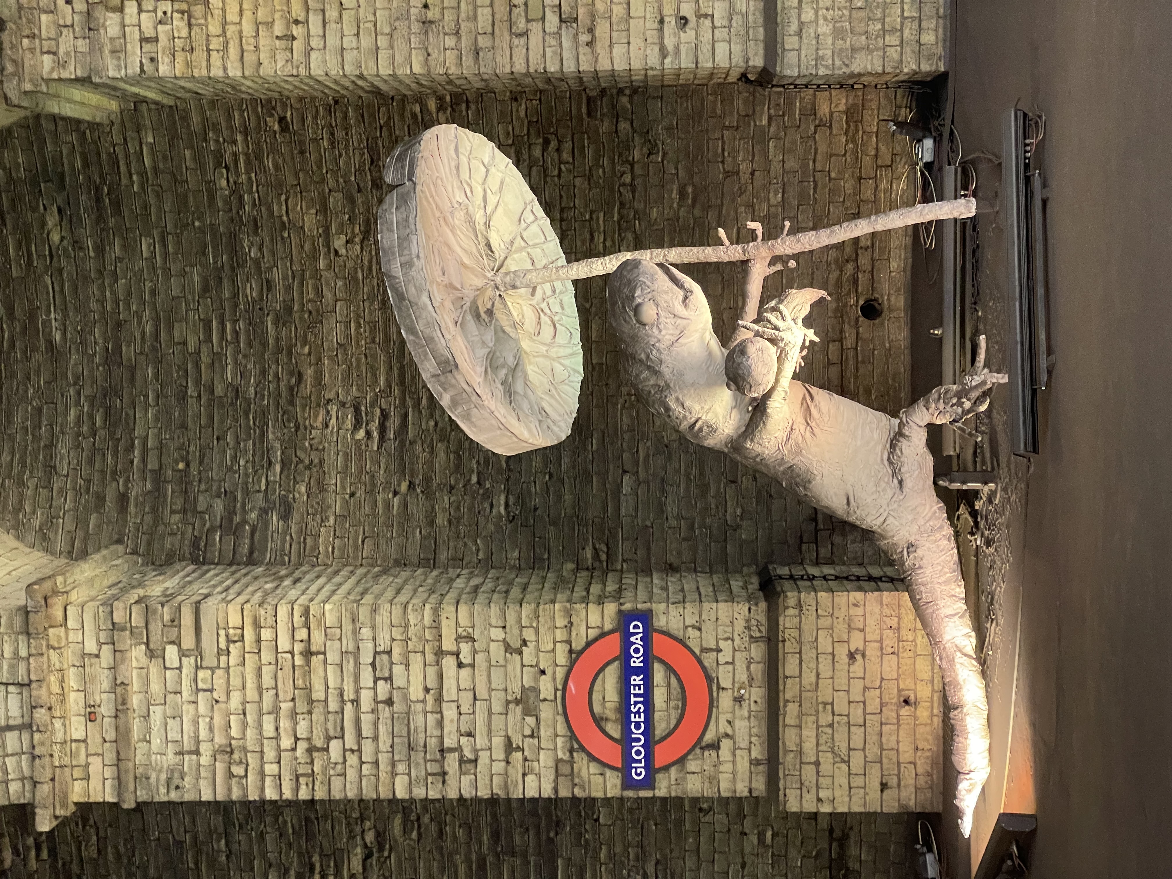 Art installation at Gloucester Road station in London